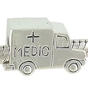 Authentic Biagi Sterling Silver Ambulance EMT European Bead Charm