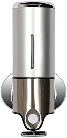 Dandyd Bathroom Wall Mount Soap Dispenser Liquid Foam Lotion Bottle Shampoo Shower Steel Rod(Silvery)