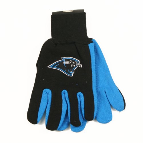 Carolina Panthers Jersey / Gripper Palm Gloves (One Size Fits Most Ages 15+)