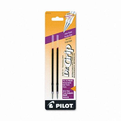 Refills for Pilot Retractable Ballpoint Pens - Better/EasyTouch/Dr Grip/GX300 Retract Ballpoint, Fine Tip, Red, 2/Pack(sold in packs of 3)