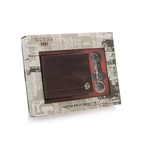 GUESS Mens Wallet & Keychain Gift set