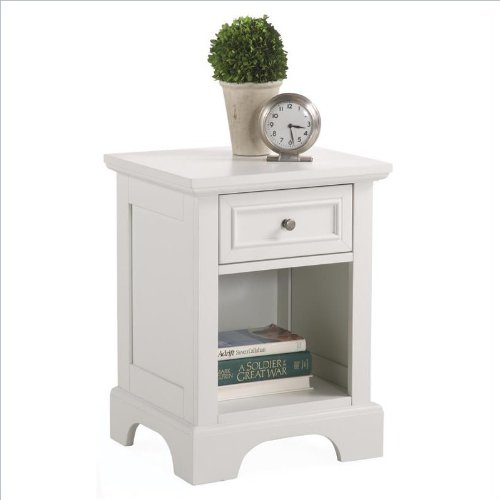 Home Styles Naples 1 Drawer Nightstand in White Finish