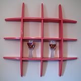 Finished High Gloss Pink Shape Wall Shelving £6 Off
