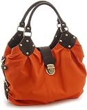 Oversized Pushlock Hobo - Red or Orange