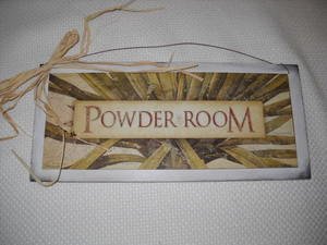 Tropical Powder Room Sign