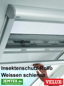 Original VELUX Insektenschutz-Rollos ZIL MK06 WL weiße Führungsschienen - max B: 76 cm max H: 200 cm