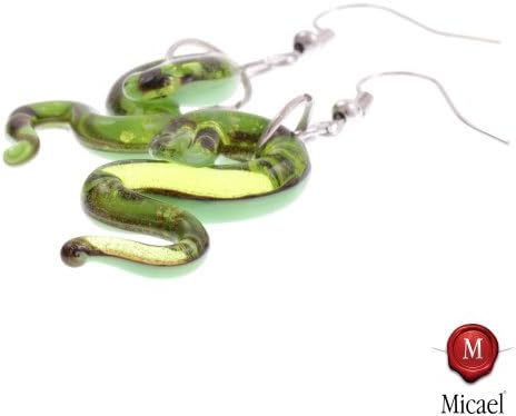 Earring Murano Glass "Biscia" Earring-grün