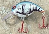 JLVLures Shallow Crankbait Blue Crawfish : Diver Lures JLV Freshwater Smallmouth Steelhead Pike Salmon Trout Perch Whiper Mid Depth Walleye Casting Bass Hook Treble Red Boat Dock Brook Bay Little Stump River Trolling Weed Surface Topwater Shad