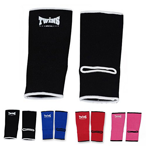 Twins Special Ankle Guard Support Protector AG Color Black, Blue, Red, Pink, Size M, L for Protection in Muay Thai, Boxing, Kickboxing, MMA