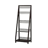 Linon Metro Glass Top Slanted Bookcase