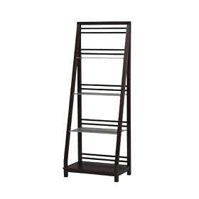 Linon Metro Glass Top Slanted Bookcase by Linon
