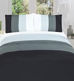 Tobago Black Soft Touch Complete Duvet Cover Set Double Bed