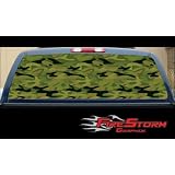 Army Green Camouflage 22 x 65 - Rear Window Graphic Truck SUV decal tint film truck by FireStorm