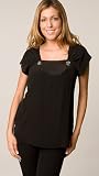Rebecca Taylor Black Bow Back Top