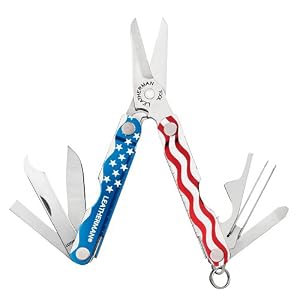 Leatherman 64440101K Special Edition Key Chain Tool, Red, White and Blue Micra by 