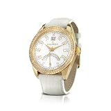 Haurex Casanova Stone Swarovski Crystal Gold Plated Date Watch by Haurex