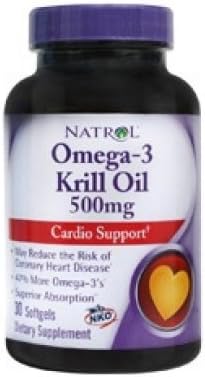 Heart Health Omega-3 Krill Oil 500 mg 30 softgels(pack of 2)