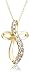 Jewelry : 10k Yellow Gold Diamond Cross Pendant (.04 cttw, I-J Color, I3 Clarity)