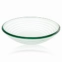 Decolav 1030T-WH 17-Inch Round Tempered Beehive Natural Glass Vessel, White
