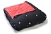Sin in Linen White Nautical Stars Embroidered on Reversible Red and Black Comforter, Twin