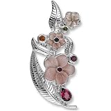 Sterling Silver Floral Shell Pin/Pendant by Sajen