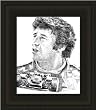 Mario Andretti Framed Mario Andretti Lithograph -