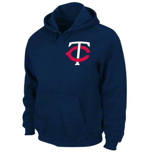 Minnesota Twins Sweatshirt: Navy NX Flock Hooded Fleece Pullover