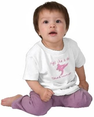 Gi Kindom baby-Girl's Taekwondo Infant T-Shirt White 24-Month