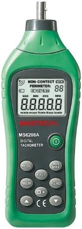 MASTECH MS6208A Contact-type Digital Tachometer with Backlit and Rotation Speed of 50-19999RPM