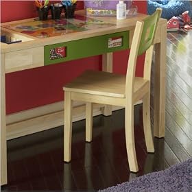Powell LittleMissMatched Artsycraftsy Desk Chair, 18-Inch Seat Height