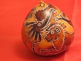 Africa Hand Carved Peruvian Gourd Ornaments