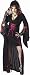 Sexy Womens Adult Halloween Costume Gothic Witch Vampire Black Hooded Cape Corset Dress Outfit