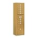 Salsbury Industries 3815S-08GFP Front Loading/Single Column Surface Mounted Horizontal 4C Mailbox, Gold