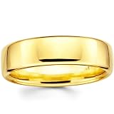 14K Wedding Band Men’s 6.5MM Euro Comfort Fit Yellow Gold Ring For Size 11