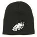 Philadelphia Eagles Uncuffed Embroidered Logo Winter Knit Beanie Hat - Big Logo Black