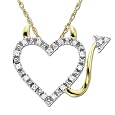 14k Gold Heart Devil Diamond Pendant (.04 ct)