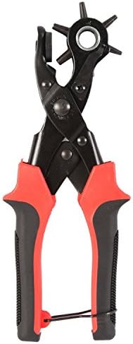 SFVAN Leather Belt Hole Punch Plier 6 Size Head revolves for DIY Hand Made