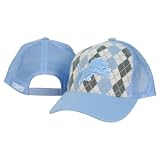 Detroit Lions Baby Blue Argyle Trucker Style Adjustable Baseball Hat - Blue