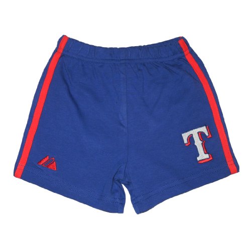 MLB Texas Rangers Baby / Infant Comfortable Fit Cotton Shorts with Embroidered Logo - Blue (Size: 18)