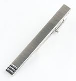 Enigma Silver with 3 Right Stripes Tie Clip with Gift Box