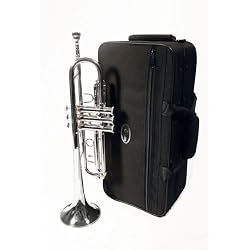 Barcelona B-Flat Trumpet with Case, Polishing Cloth, Gloves, and Valve Oil - Laquer