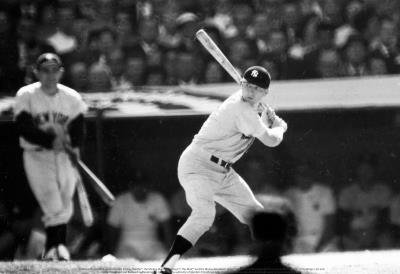 Mickey Mantle Ready at Bat Archival Photo Sports Poster Print - 13x19