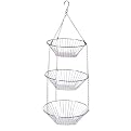 Wire 3-Tier Hanging Basket - Chrome
