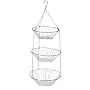 Wire 3-Tier Hanging Basket - Chrome