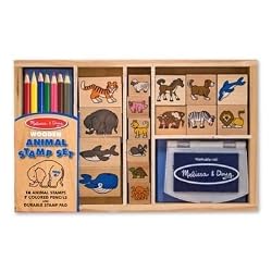 Melissa & Doug Wooden Animal Stamp Set