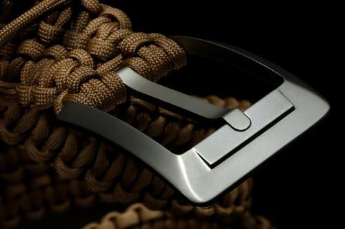 RattlerStrap Paracord Survival Belt (Brown, Small (28-34))