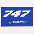 747 Blue Sticker
