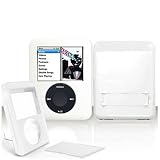 Apple Ipod Nano 3rd Generation Solid White Protective Case With Lens and Leg Stand