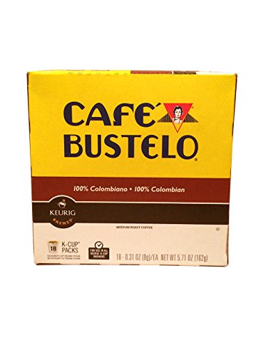 Keurig Cafe Bustelo Coffee 100% Colombian K-Cups Cuban Colombiano