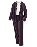 Womens Snap Front Velour Set